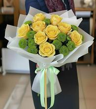 Букет цветов из:  Хризантемы и Розы в Максатихе