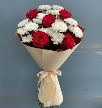 Букет цветов из:  Розы и Хризантемы в Максатихе