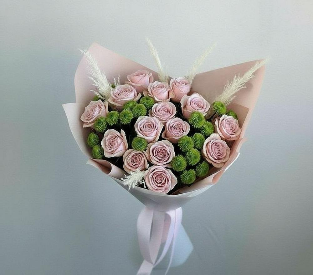 Букет цветов из: Розы и Хризантемы в Максатихе